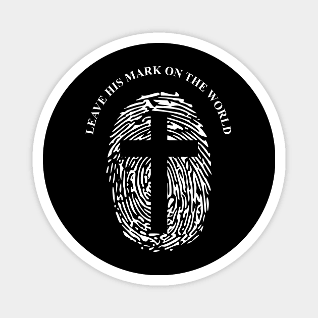 Jesus-christ-team jesus- religious - gift - cross fingerprint Magnet by shirts.for.passions